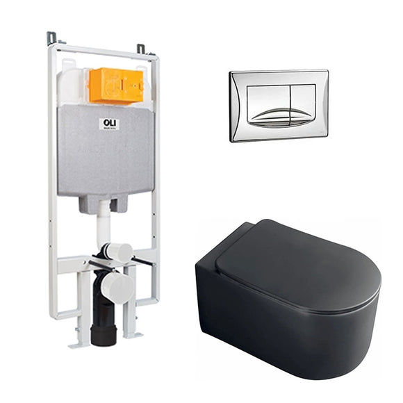 Kerasan Nolita 2pc Wallmount Toilet With Seat Kit