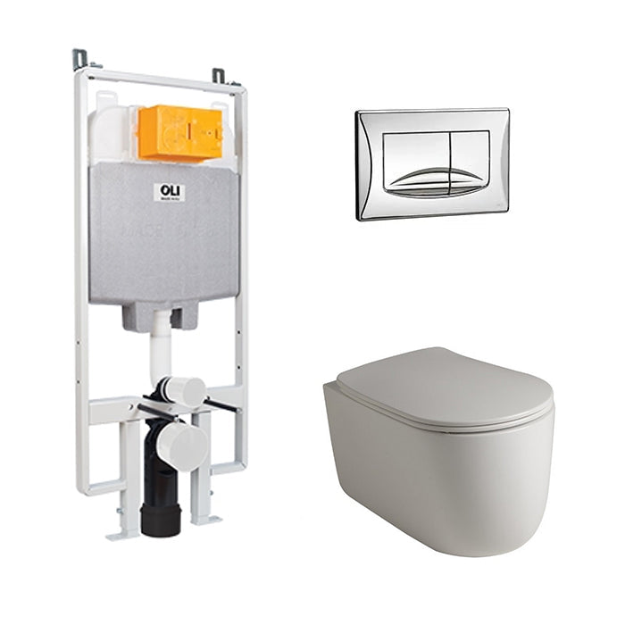 Kerasan Nolita 2pc Wallmount Toilet With Seat Kit - 0