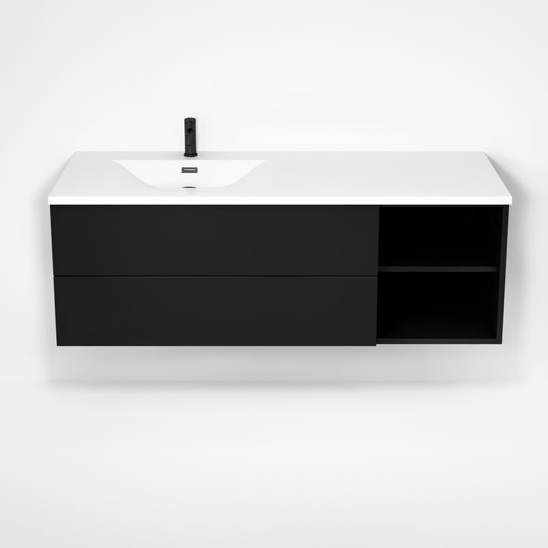 Rubi Haus 55" Wallmount Vanity with Countertop