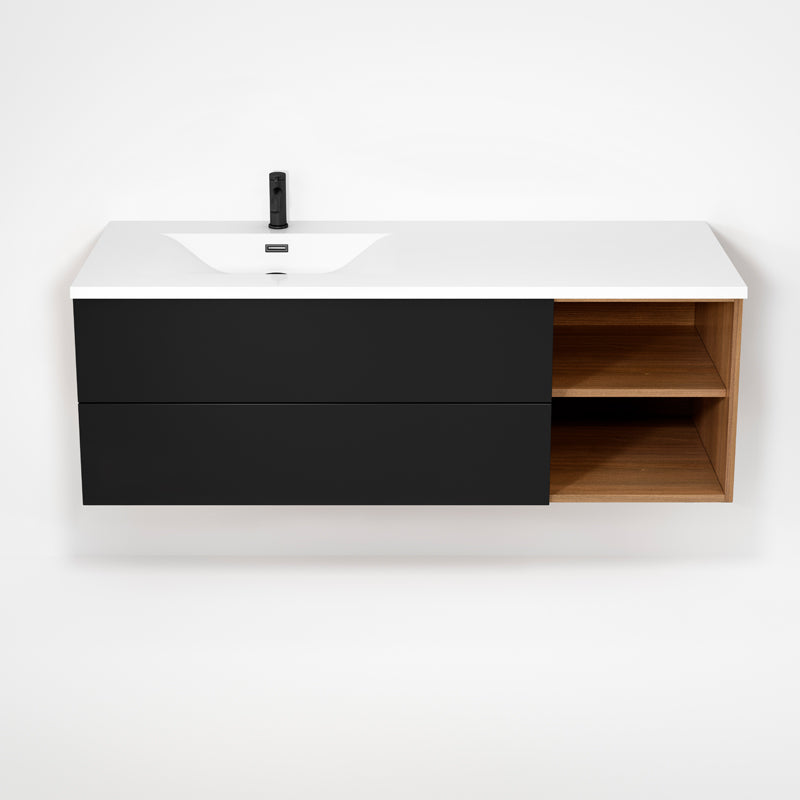 Rubi Haus 55" Wallmount Vanity with Countertop