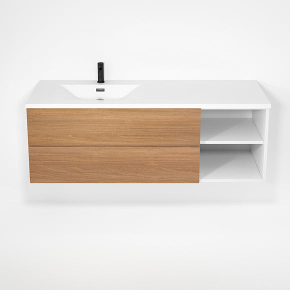 Rubi Haus 55" Wallmount Vanity with Countertop