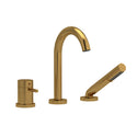 Riobel Riu Bathroom 3 Piece Roman Deck Faucet with Handshower