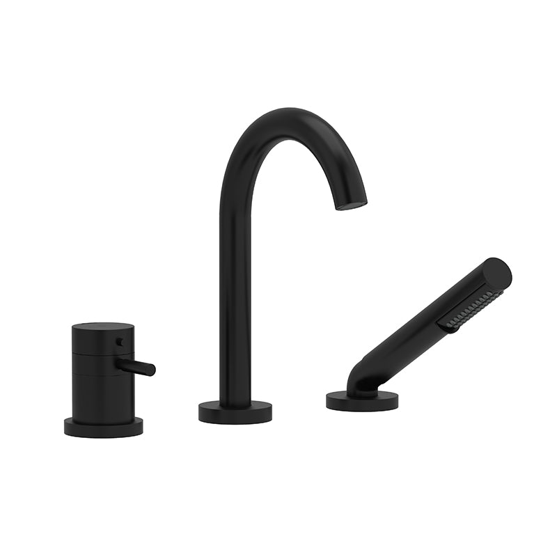 Riobel Riu Bathroom 3 Piece Roman Deck Faucet with Handshower