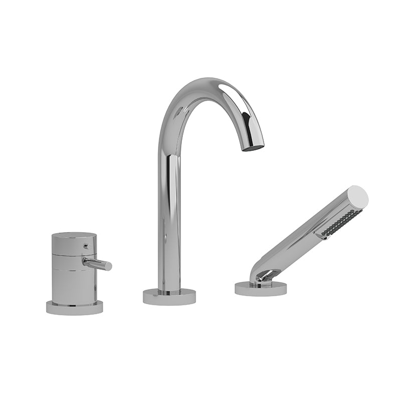 Riobel Riu Bathroom 3 Piece Roman Deck Faucet with Handshower