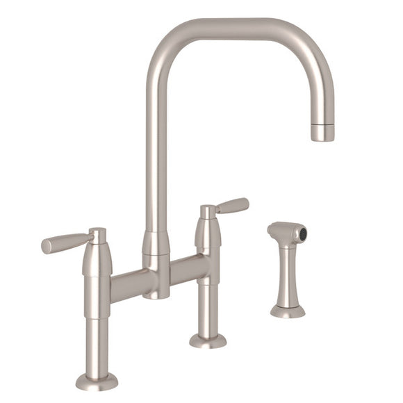 Holborn U-Spout Bridge Kitchen Faucet With Sidespray