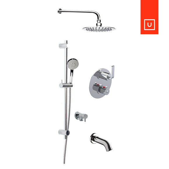 Rubinet R10 Shower Unity Rubinet Axent Fountain Thermostatic Shower Kit | TUBS The ...