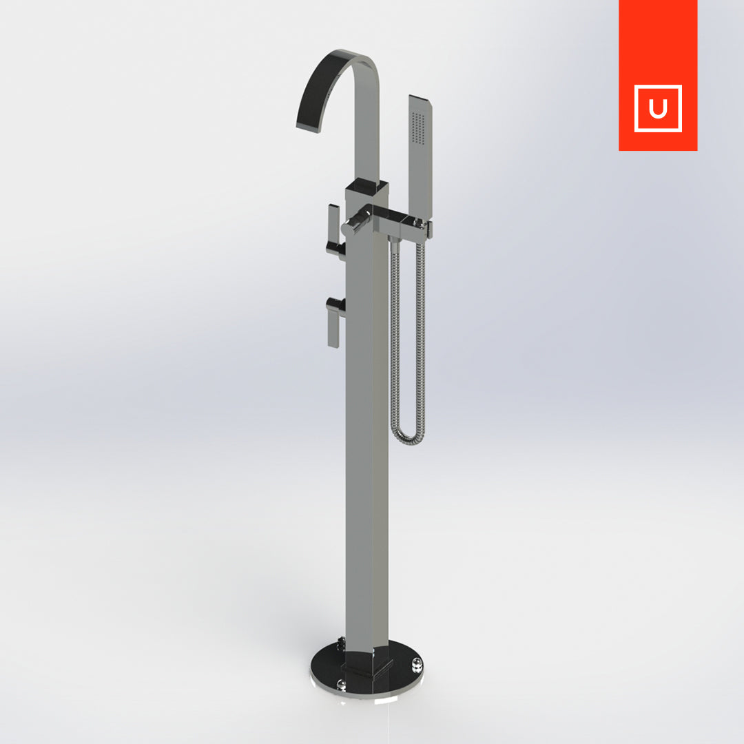 Unity Rubinet Fountain Blue Bathroom Tub Filler