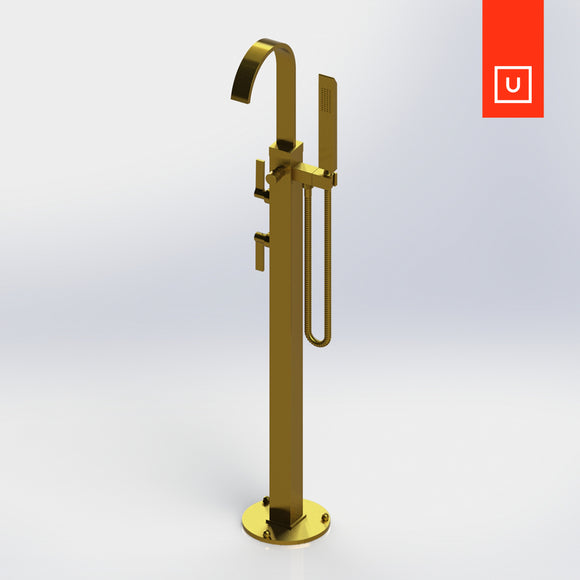 Unity Rubinet Fountain Blue Bathroom Tub Filler