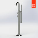 Unity Rubinet Fountain Blue Bathroom Tub Filler-4