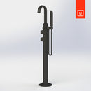 Unity Rubinet Fountain Blue Bathroom Tub Filler-5