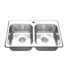 Vida Axes 31" x 20" Stainless Steel Single Hole Overmount Kitchen Sink-1
