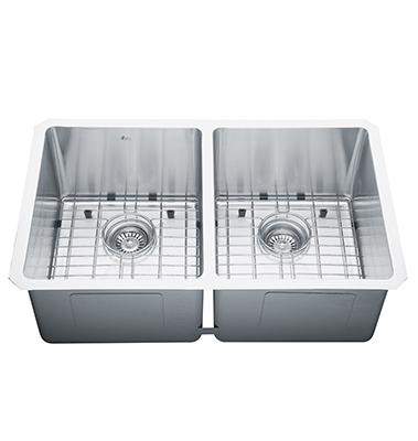 Vida Acute 32" x 18" Stainless Steel Square Undermount Kitchen Sink